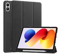 ProCase Funda Giratoria para Xiaomi Redmi Pad 2 Pro 12.1" 2025, Carcasa Protectora de Piel con Rotación 360° y Función Soporte, Funda Folio con Cierre Magnético- Negro