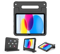 ProCase Funda Infantil para iPad A16 11ª/10ª Gen con Portalápiz, Spaceblack | Antigolpes y Ligera con Asa Giratoria 180° y Soporte de Doble Ángulo, Compatible con iPad 11" 2025 y 10,9" 2022 para Niños
