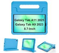 ProCase Funda Infantil para Samsung Galaxy Tab A11 8,7 Pulgadas 2025/Galaxy Tab A9 8,7 Pulgadas 2023,Funda Protectora Infantil Giratoria con Asa Función Atril para Niños-Azul
