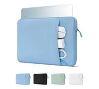 ProCase Funda para 14" MacBook Pro M5-M1 - Azul Cielo | Rellena, bolsillo delantero. Ideal para profesionales, estudiantes, viajes. Compatible con 14" Lenovo/HP/Acer/Asus.