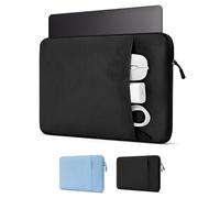 ProCase Funda para 15" MacBook Air/Pro - Negro | Rellena, bolsillo delantero. Ideal para profesionales, estudiantes, viajes. Compatible con 15" Lenovo/HP/Acer/Asus.