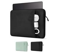 ProCase Funda para 16" MacBook Pro M5-M1 - Negro | Rellena, bolsillo delantero. Ideal para profesionales, estudiantes, viajes. Compatible con 16" Lenovo/HP/Acer/Asus.