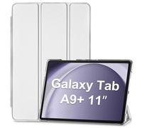 ProCase Funda para Galaxy Tab A9+ / A9 Plus 11 Pulgadas 2023, X210 X215 X216 X218 Carcasa Respaldo Translúcido Delgada Cubierta Protector Trifold Smart Cover -Plateado
