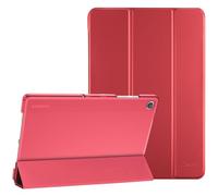 ProCase Funda para Galaxy Tab A9+ / A9 Plus 11 Pulgadas 2023, X210 X215 X216 X218 Carcasa Respaldo Translúcido Delgada Cubierta Protector Trifold Smart Cover -Rojo
