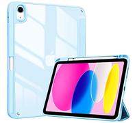 ProCase Funda para iPad 11ª Generación A16 2025 11" / iPad 10ª Generación 2022 10.9", Capa Trifold Delgada Translúcida con Soporte para Lápiz Resistente y Elegante -Azul Cielo