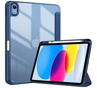 ProCase Funda para iPad 11ª Generación A16 2025 11" / iPad 10ª Generación 2022 10.9", Capa Trifold Delgada Translúcida con Soporte para Lápiz Resistente y Elegante -Marino