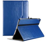 ProCase Funda para iPad 9.ª 8.ª 7.ª Gen 10.2" 2021 2020 2019, Carcasa PU Smart Folio Correa de Mano Portalápiz -Marino