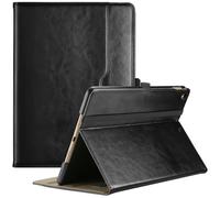 ProCase Funda para iPad 9.ª 8.ª 7.ª Gen 10.2" 2021 2020 2019, Carcasa PU Smart Folio Correa de Mano Portalápiz -Negro