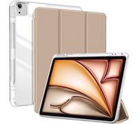 ProCase Funda para iPad Air 13" M3 2025 / M2 2024 y iPad Pro 12.9" 2022 2021 2020 2018, Carcasa Protectora Smart Cover Transparente con Ranura de Lápiz para iPad Air 13 y 12.9 Inch (Blanco Estelar)