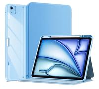 ProCase Funda para iPad Air 13" M3 2025 /M2 2024 y iPad Pro 6ta 5ta 4ta 3ra Gen 2022 2021 2020 2018, Carcasa Folio Smart Cover PU para iPad Air 13 y Pro 12.9 Pulgadas (Azul)