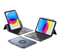 ProCase Funda para iPad de 11 pulgadas (A16 Chip) 2025 / iPad de 10ª generación con teclado de 11.9 pulgadas 2022, funda protectora magnética desmontable con panel táctil y soporte para lápices, color