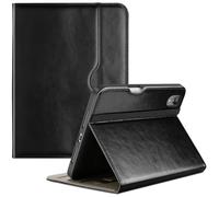 ProCase Funda para iPad Mini 7.ª Gen A17 Pro 2024 Mini 6ta Gen 8.3 Pulgadas 2021, Carcasa Protectora Piel PU Smart Folio Bolsillo Frontal -Negro