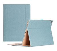 ProCase Funda para iPad Pro 12.9 2017/2015, Carcasa Folio Cuero con Soporte Múltiple Ángulo para iPad Pro 12,9” 1.ª 2.ª Generación, Activación/Suspensión Automática, Portalápiz Elástico -Azul Verde