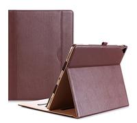 ProCase Funda para iPad Pro 12.9 2017/2015 - Carcasa Folio de Cuero con Soporte Múltiple Ángulo para iPad Pro 12,9” 1.ª 2.ª Generación, Activación/Suspensión Automática, Portalápiz Elástico -Marrón