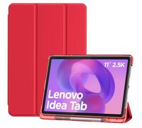 ProCase Funda para Lenovo Idea Tab 11" 2025 TB-336ZU/TB-336FU, Funda Folio con Soporte para Lápiz, Carcasa Protectora Delgada con Soporte Trifold y Cubierta Trasera Translúcida - Rojo