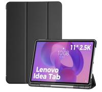 ProCase Funda para Lenovo Idea Tab 11" 2025 TB-336ZU/TB-336FU, Funda Folio con Soporte para Lápiz, Carcasa Protectora Delgada con Soporte Trifold y Cubierta Trasera Translúcida - Negro