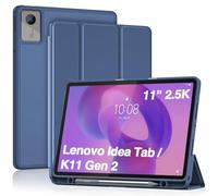 ProCase Funda para Lenovo Idea Tab 11" 2025 TB-336ZU/TB-336FU, Funda Folio con Soporte para Lápiz, Funda Protectora de TPU Suave -Azul Oscuro