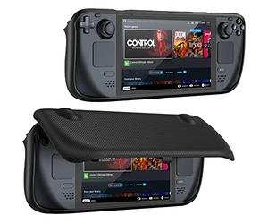 ProCase Funda para Steam Deck, Estuche con Tapa Compatible con 7 Pulgadas Valve Steam Deck Case Carcasa Protectora Magnética Extraíble Cubierta Frontal Steam Deck 2021 -Negro