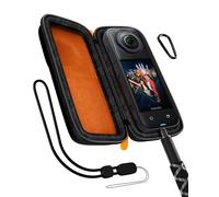 ProCase Funda Protectora Dura para Insta360 X5 / X4 - Estuche Portátil de Transporte con Correa de Muñeca y Mosquetón - Compatible con Cámaras de Acción, Anti-Golpes y Anti-Arañazos -Negro