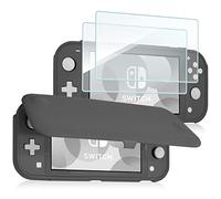 ProCase Funda Protectora para Nintendo Switch Lite con 2 Protectores de Pantalla Vidrio Templado, Estuche con Tapa Antiarañazos de Cubierta Suave y Delgada para Nintendo Switch Lite 2019 - Gris