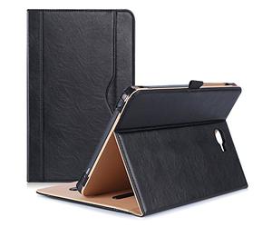 ProCase Funda PU Galaxy Tab A 10.1 2016 Modelo Viejo, Carcasa Folio con Soporte Múltiple Ángulo y Bolsillo de Documento, Funda Libro para Galaxy Tab A 10,1 Pulgadas SM-T580 T585 -Negro