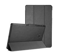 ProCase Funda Rígida Galaxy Tab A 10.5 2018 SM-T590/T595/T597, Estuche Tipo Libro con Smart Cover y Soporte para Galaxy Tab A 10,5 Pulgadas Tableta 2018 -Negro