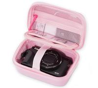 ProCase Funda Rígida para Canon G7X Mark III/II, G5X II, SX740, Sony ZV-1F/Cybershot, Ricoh GR III, Kodak Pixpro WPZ2 y LUMIX DC-TZ99E-K, Estuche de Viaje con Malla y Cremallera - Rosa