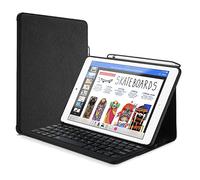 ProCase Funda Teclado Inglés con Portalápiz para iPad Air 10.5/Pro 10,5", Carcasa Protectora con Soporte/Tapa Inteligente/Teclado Inalámbrico Americano para iPad Air 2019/Pro 10.5 pulgadas 2017 -Negro