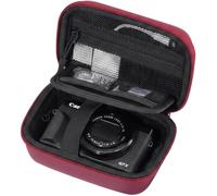 ProCase Kameratasche für Canon G7X Mark III/II, Canon SX740 HS, Sony ZV-1F/Cybershot, Ricoh GR III, LUMIX DC-TZ99, Kodak Pixpro WPZ2 Digitalkamera Fotokamera Tragetasche -Burgunderrot