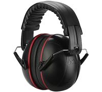 ProCase Orejeras de Protección Auditiva, 32 dB Auriculares Reducción Ruido para Estudio, Tiro, Caza, Construcción -Rojo