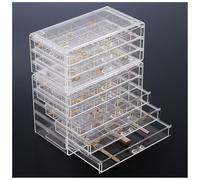 ProCase Organizador para Joyas Transparente de Acrílico, Caja de Joyería Estuche con Cajones Apilables para Pendientes Anillos Pulseras y Collares para Mujeres -5 Pisos