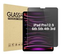 Procase Protector de Pantalla de Privacidad para iPad Pro 12,9" 2022 2021 2020 2018, Privacy Glass Screen Protector Cristal Privacidad Visual Mica Antiespía para iPad Pro 12.9 Pulgadas