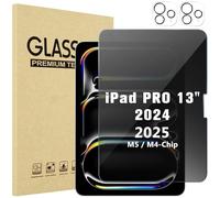 ProCase Protector de Privacidad y 2 Piezas Protector de Lente Cámara para iPad Pro 13" 2025/2024 (M5/M4), Protector de Pantalla Cristal Templado Anti Espía para iPad Pro 13 Pulgadas -Claro