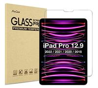 ProCase Protector para iPad Pro 12,9" 2022 2021 2020 2018, Película Protectora de Cristal Templado para iPad Pro 12.9 Pulgadas 6.ª 5.ª 4.ª 3.ª Generación