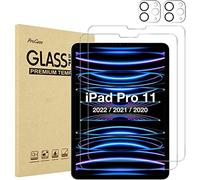 ProCase Protectores de Pantalla y Cámara para iPad Pro 11 pulgadas 4.ª 3.ª 2.ª 1.ª Generación 2022 2021 2020 2018, 2 piezas para Pantalla y 2 piezas para Lentes de Vidrio Templado 9H