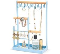 ProCase Soporte de Joyas, Organizador y Expositor para Collares Pulseras Mascarillas Pendientes Joyero Colgante -Azul Claro