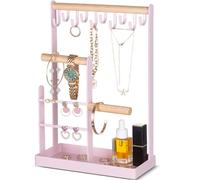 ProCase Soporte de Joyas, Organizador y Expositor para Collares Pulseras Mascarillas Pendientes Joyero Colgante -Rosa