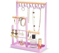 ProCase Soporte de Joyas, Organizador y Expositor para Collares Pulseras Mascarillas Pendientes Joyero Colgante -Morado