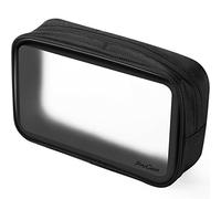 ProCase TSA Aprobado Neceser de Viaje, Bolsa Aseo de Transporte para Avión, Almacenamiento Transparente de Artículos Cuidados Líquidos Cremas y Cosméticos -Negro