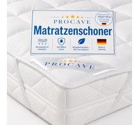 PROCAVE Micro Confort Protector colchón en Varios tamaños, Made in Germany, Funda colchón de Microfibra y poliéster, Soft Touch, Válido para Camas de Agua y Box Spring, 110x190cm