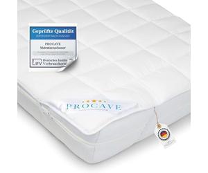PROCAVE Micro Confort Protector colchón en Varios tamaños, Made in Germany, Funda colchón de Microfibra y poliéster, Soft Touch, Válido para Camas de Agua y Box Spring, 160x200 cm