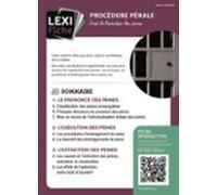 Procédure Pénale - Droit De Lexécution Des Peines (ebook)