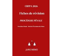 Procédure Pénale: Fiches CRFPA 2026 (Fiches révision CRFPA 2026)