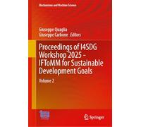 Proceedings of I4SDG Workshop 2025 - IFToMM for Sustainable Development Goals: Volume 2: 180 (Mechanisms and Machine Science)