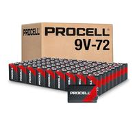 PROCELL Duracell Duracell PC1604BKD09 - Batería alcalina de dióxido de manganeso, 9 V (Caja de 72)