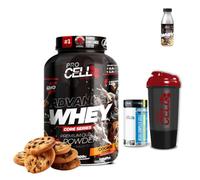 ProCell | PACK Whey Core + BCAA COMPLEX + Shaker + Batido REGALO | Proteina Whey concentrada | Aminoácidos | Gana masa muscular (2 kg, Cookies Chips)