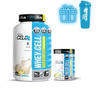 PROCELL | PACK WHEYCELL + RECOCELL 300 gr + SHAKER | Proteína Whey Pura | Aumentar Masa Muscular | Recuperación Post Entrenamiento | L-Glutamina, BCAA's 4:1:1 y Vitamina B6 | (2 kg, Vainilla)