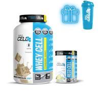 PROCELL | PACK WHEYCELL + RECOCELL 300 gr + SHAKER | Proteína Whey Pura | Aumentar Masa Muscular | Recuperación Post Entrenamiento | L-Glutamina, BCAA's 4:1:1 y Vitamina B6 | (2 kg, White Chocolate)