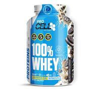 ProCell Proteína Whey 1,8Kg 100% Proteína de Suero Concentrada (Black Cookies) Con BCAA y Glutamina, Sin Gluten, Sin Lactosa y Bajo en Azúcares (60 Servicios)