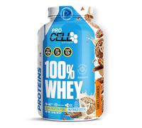 ProCell Proteína Whey 1,8Kg 100% Proteína de Suero Concentrada (Cookies) Con BCAA y Glutamina, Sin Gluten, Sin Lactosa y Bajo en Azúcares (60 Servicios)